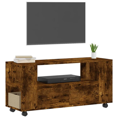vidaXL Szafka pod TV, przydymiony dąb, 102x34,5x43 cm