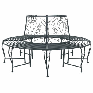 Ławka Drzewna 8 -osobowy Ø 160 x 89 cm steel Srebrnoszary