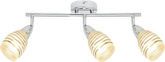 Lampa sufitowa Jubilat listwa ze szklanymi kloszami regulowana 3-punktowa do sypialni