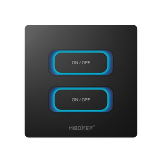 MiBoxer ESZ2-B inteligentny przełącznik LED 2-GANG Zigbee 2.4G Tuya Czarny