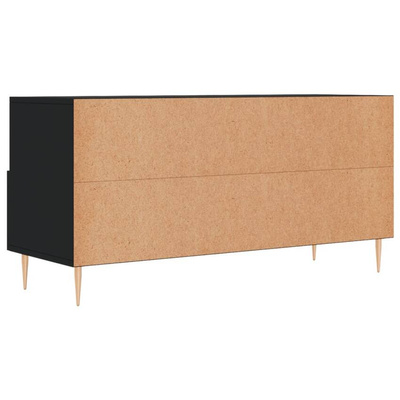 vidaXL Szafka pod TV, czarna, 102x36x50 cm, materiał drewnopochodny