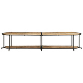 Szafka pod TV, 200x42x40 cm, lite surowe drewno mango