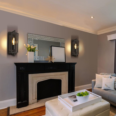 Kinkiet Abigali Retro Simple, czarny 1xE27