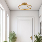 RINEUS lampa sufitowa złoty 20W LED kryształki bezbarwne  ŚREDNICA 40CM