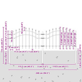 Ogrodzenie Ogrodowe WOERDEN 240 x 115 cm Biały