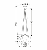 Lampa wiszącza szklane kolorowe balony 6x10W Lukka Ledea 50106168