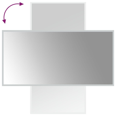 vidaXL Lustro łazienkowe z LED, 50x100 cm