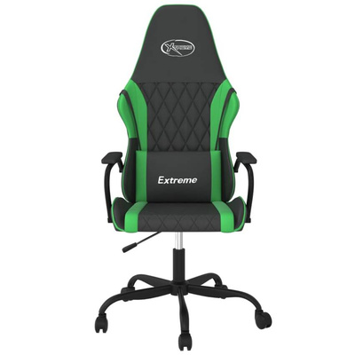 vidaXL Fotel gamingowy, czarno-zielony, sztuczna skóra wariant 5