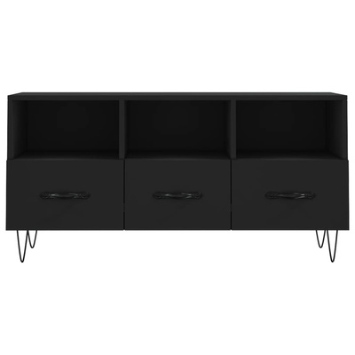 vidaXL Szafka pod TV, czarna, 102x36x50 cm, materiał drewnopochodny model standard