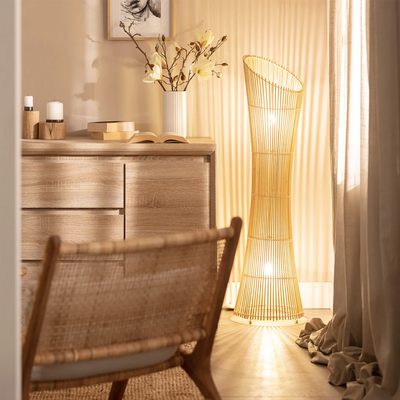 Lampa Podłogowa120cm Boho Abruzzo Camilla 2x E27