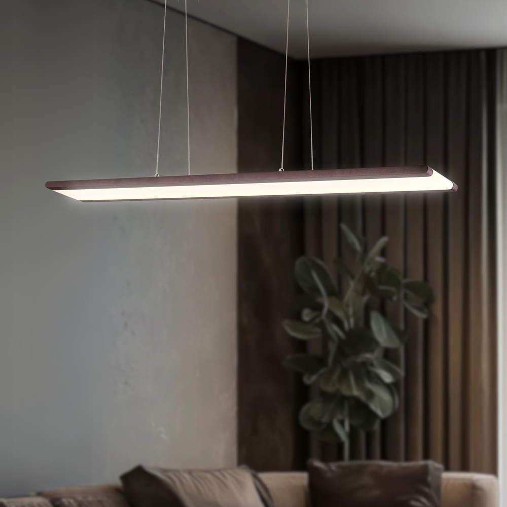 Lampa wisząca LED podłużna Coconut - minimalistyczna lampa do jadalni 4000K