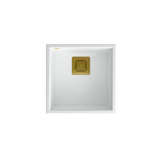 DAVID 40 GraniteQ snow white/elementy złote