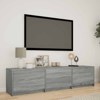 Szafka RTV z LED 165x34x40 cm Szary Sonoma Drewno inżynieryjne