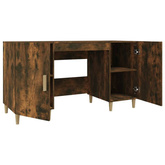vidaXL Biurko, przydymiony dąb, 140x50x75 cm, materiał drewnopochodny model standard