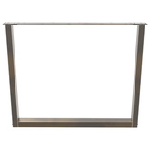 Nogi do stołu jadalnego w kształcie litery V 2 szt. Naturalna stal 100x(72-73,3) cm Stal