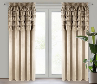 Zasłona Aura ciemnobeżowa 140x270