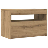 Szafka pod TV z oświetleniem LED, dąb artisan, 60x35x40 cm