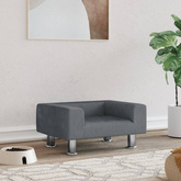 vidaXL Legowisko dla psa, ciemnoszare, 50x40x26,5 cm, aksamitne