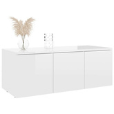 vidaXL Szafka pod TV, biała, wysoki połysk, 80x34x30 cm