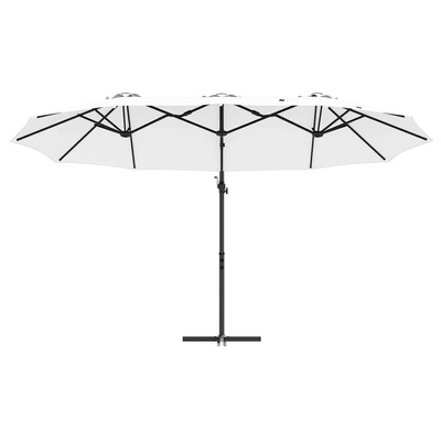 Parasol plażowy piaskowy 372 x 198 x 243 cm