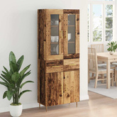 Highboard 2 szt. Stare drewno 69,5 x 34 x 180 cm