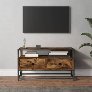 vidaXL Szafka pod TV, przydymiony dąb, 80x35x45 cm