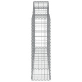Kosze gabionowe, 12 szt, 200x30x100/120cm, galwanizowane żelazo