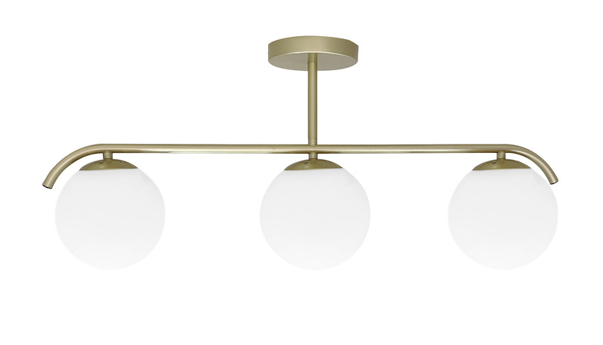 AMADEO lampa sufitowa mosiężny 3x40W E14 klosz biały 33-35424