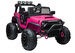 Auto Terenowe Na Akumulator Jeep JC666 LED MP3 Pilot Różowy Lakierowany