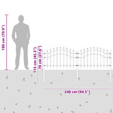 Ogrodzenie Ogrodowe WOERDEN 240 x 115 cm Biały