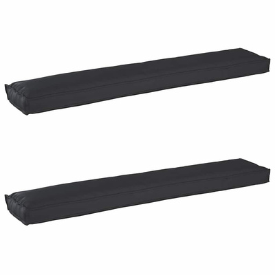 Zestaw poduszek na paletę 2 pcs Czarny 200 x 40 x 8 cm