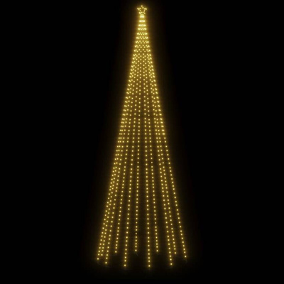 vidaXL Choinka stożkowa, 732 ciepłe białe LED, 160x500 cm