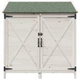 Shed ogrodowy Biały 106 x 56 x 113,5 cm Drewno Świerkowe