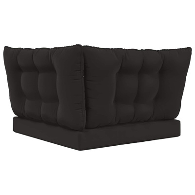 Poduszka do sofy na zewnątrz 3 pcs Czarny Poliester