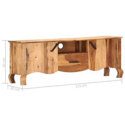 vidaXL Szafka pod TV, 115x30x42 cm, lite drewno sheesham