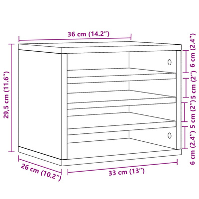 Organizer na biurko, biały, 36x26x29,5 cm