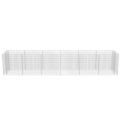 vidaXL Podwyższona donica gabionowa, galwanizowana stal, 540x90x100 cm