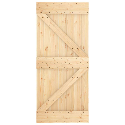 Drzwi przesuwne 90 x 210 cm Lite drewno sosnowe