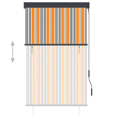 vidaXL Roleta zewnętrzna, 100x250 cm, żółto-niebieska