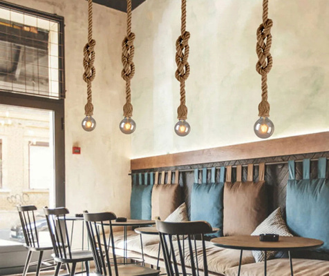 Lampa Wisząca Lina Konopna Abruzzo Boho Daria E27
