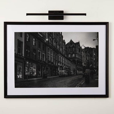 Czarny Kinkiet nad obraz 2W CRI90 na Baterie 40cm Abruzzo Vinci