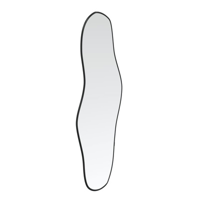 vidaXL Lustro ścienne, czarne, 60x25 cm