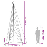 Choinka LED 861 LED Kolorowa 478 cm