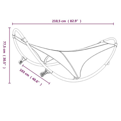 vidaXL Leżak bujany z kółkami, stal i tkanina textilene, zielony