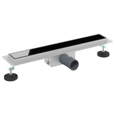 Odwodnienie prysznicowe z osłoną szklaną Czarny 60 cm
