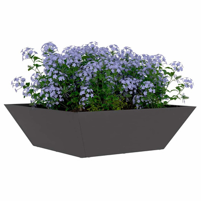 Doniczka ogrodowa 5 pcs Czarny 50 x 50 x 15 cm Stal zimnogięta