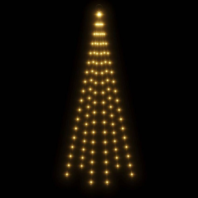 vidaXL Choinka do montażu na maszcie, 108 ciepłych białych LED, 180 cm