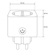 Inteligentne gniazdko wtyczka Schuko WiFi Smart Tuya z monitorem energii 16A 3680W EDO777486 EDO Solutions