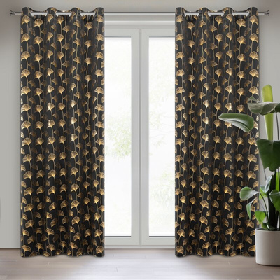 Zasłona Clara czarna 135x250