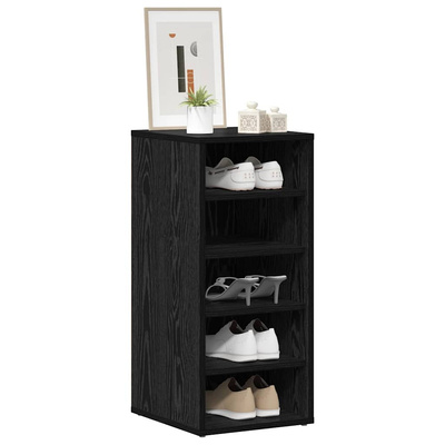 Szafka na buty z półką 2 pcs Czarny Dąb 32 x 35 x 70 cm